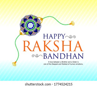 Happy rakhsabandhan vector background. Indian brother and sister festival Raksha Bandhan concept.