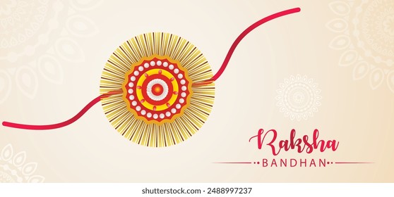 Happy Raksha Bandha Big Rakhi Vector poster