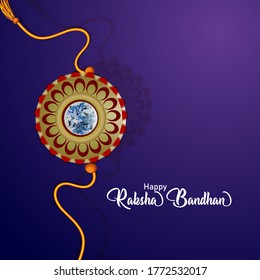 Happy Raksha Bandhan background, Indian festival of rakhi celebration, Vector Illustration.