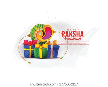 Happy Raksha Bandhan with background, Indian festival of rakhi celebration,