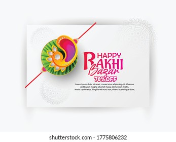Happy Raksha Bandhan with background, Indian festival of rakhi celebration,