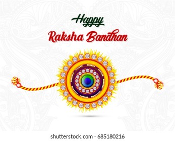 Happy Raksha Bandhan, Beautiful colorful Rakhi designs, Hindu Festival, Vector Illustration. svg