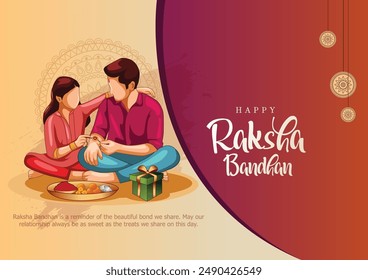  Happy Raksha Bandhan and Bhai dooj with nice creative wallpaper background. abstract vector illustration design