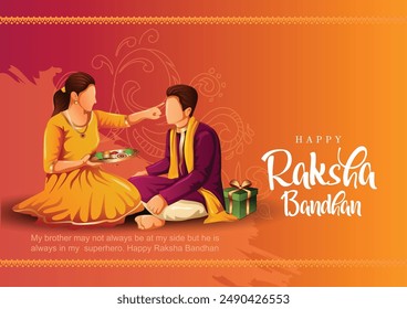  Happy Raksha Bandhan and Bhai dooj with nice creative wallpaper background. abstract vector illustration design