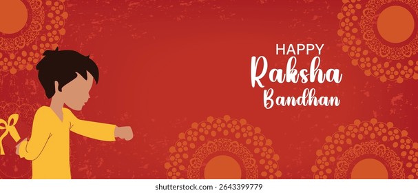  Feliz Raksha Bandhan Irmão Irmã Love Vetor Coleção