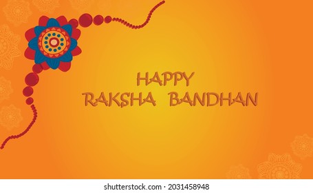 Happy Raksha Bandhan celebration banner, poster or creative card design, vector illustration.