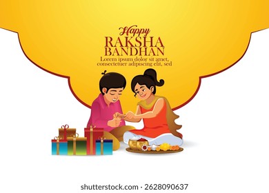 Happy raksha bandhan celebration card