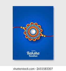 Cartaz de celebração feliz raksha bandhan com ilustração vetor rakhi decorativa