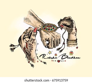 Happy Raksha Bandhan celebration Poster. vector illustration. 