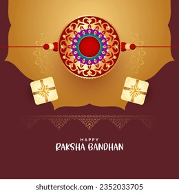 Happy Raksha Bandhan cultural festival background design vector