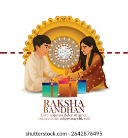 Happy raksha bandhan design concept