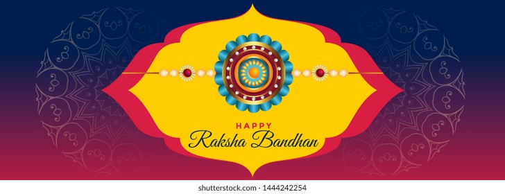 happy raksha bandhan festival banner design