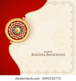 Happy Raksha Bandhan festival decorative elegant background design vector