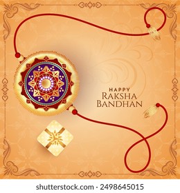 Happy Raksha Bandhan festival decorative elegant background design vector