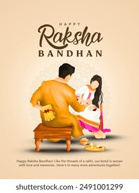 Feliz raksha bandhan festival tarjeta de felicitación India. saludo editable diseño de Ilustración vectorial creativa