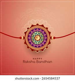 Feliz festival Raksha Bandhan tradicional vetor cartão de saudação