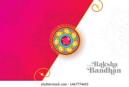 Happy Raksha Bandhan Greeting Background Template Design Vector Illustration
