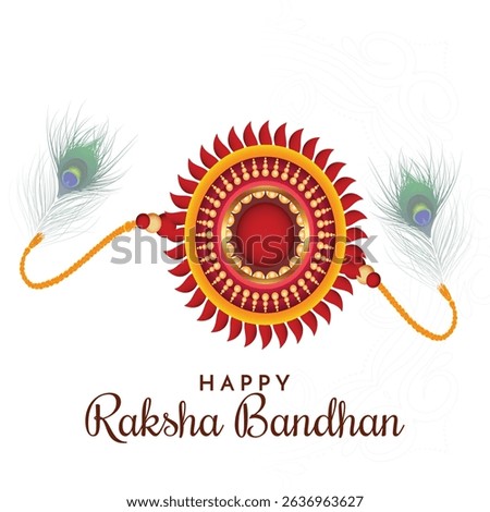 Happy Raksha Bandhan Greeting Card social media Template