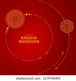 Happy Raksha Bandhan Greeting Design Background Template