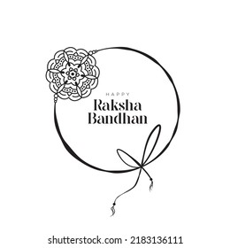 Happy Raksha Bandhan Greeting Design Background Template Vector Illustration