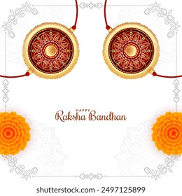 Happy Raksha Bandhan hindu cultural festival card vector