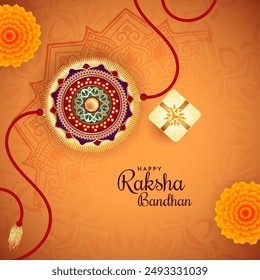 Happy Raksha bandhan Indian cultural festival background vector