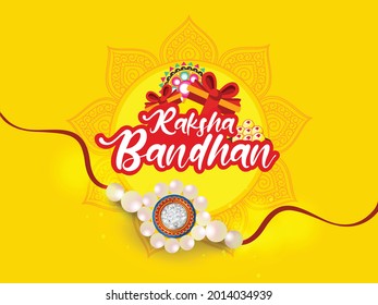 Happy Raksha Bandhan Indian Festival Celebration Greeting Background Design. Happy Rakhi.