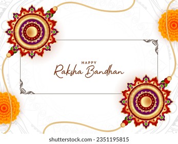 Happy Raksha Bandhan Indian festival celebration background vector