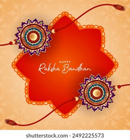 Happy Raksha Bandhan Indian festival beautiful elegant background vector