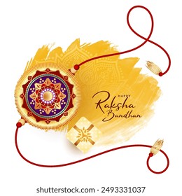 Happy Raksha Bandhan Indian festival celebration cultural background vector