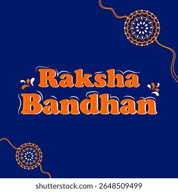 Happy Raksha Bandhan Indian festival celebration greeting background with ornamental Rakhi. Vector illustration