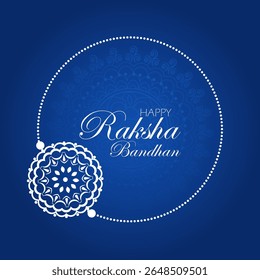 Happy Raksha Bandhan Indian festival celebration greeting background with ornamental Rakhi. Vector illustration