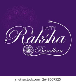 Happy Raksha Bandhan Indian festival celebration greeting background with ornamental Rakhi. Vector illustration