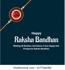 Happy Raksha Bandhan Indian Hindu Festival Celebration Vector Illustrations With Creative Background svg