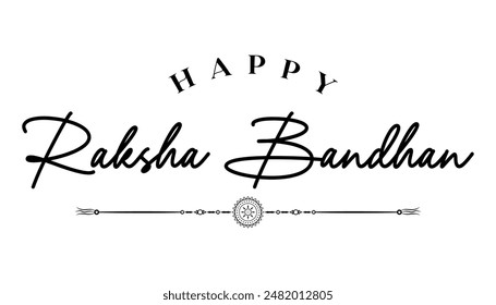 Happy Raksha bandhan lettering vector illustration.