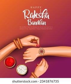  Happy Raksha Bandhan with nice creative wallpaper background. abstract vector illustration design