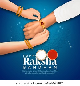 Happy Raksha Bandhan with nice creative background. Abstract vector illustration design.