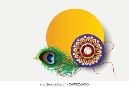 Happy Raksha Bandhan with nice Decorative Rakhi for Raksha Bandhan