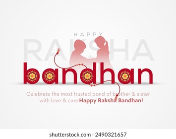 Happy Raksha Bandhan with nice Decorative Rakhi for Raksha Bandhan, Indian festival of brother and sister bonding celebration