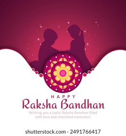 Happy Raksha Bandhan with nice Decorative Rakhi for Raksha Bandhan, Indian festival of brother and sister bonding celebration