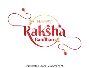 Happy Raksha Bandhan premium look Typography Design Template