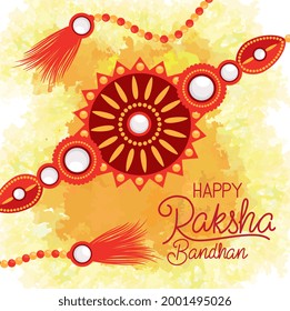 Happy Raksha Bandhan With Red Wristband