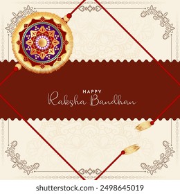 Happy Raksha Bandhan traditional Indian festival background vector