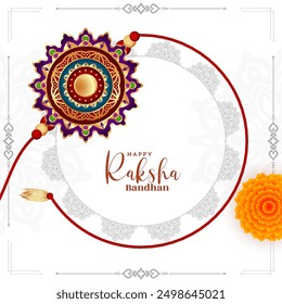 Happy Raksha Bandhan traditional Indian festival background vector