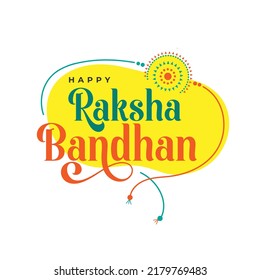 Happy Raksha Bandhan Typographic Design Template