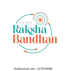 Happy Raksha Bandhan Typographic Design Template