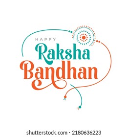 Happy Raksha Bandhan Typographic Design Template