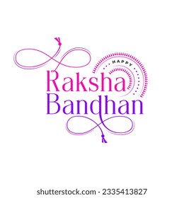 Happy Raksha Bandhan Typografische Design-Vektorgrafik