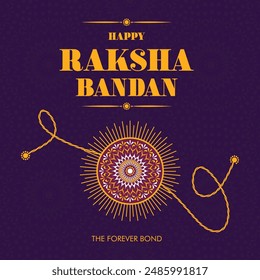 Happy Raksha Bandhan Typographic Design Template