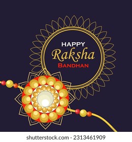 Happy Raksha Bandhan Vector Illustration Hand Draw Creative Design  Background Rakshasutra with typography